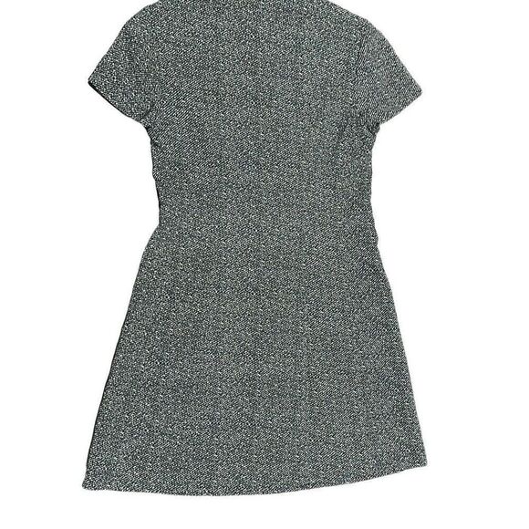 THEORY Black White Gray Abstract A Line Short Sleeve Shift Dress With Zippered P - Picture 2 of 6